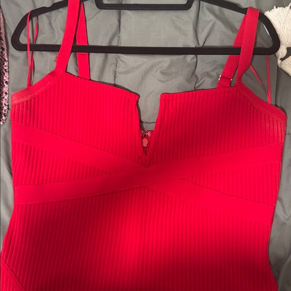 Fashion Nova Red Bandage Midi Dress - Picture 5 of 5